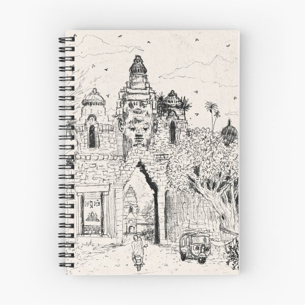 Item preview, Victory Gate Angkor Thom Sketch – Cambodia Temple Travel Art designed and sold by Wall-Art-Sketch.
