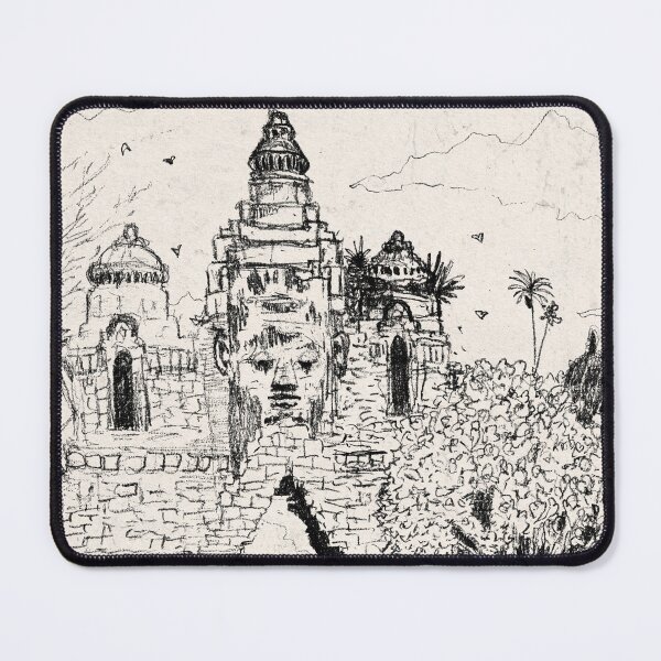 Item preview, Victory Gate Angkor Thom Sketch – Cambodia Temple Travel Art designed and sold by Wall-Art-Sketch.