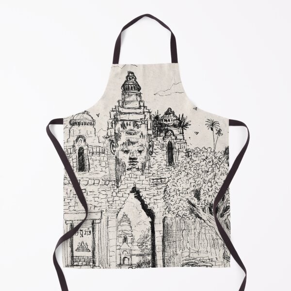 Item preview, Victory Gate Angkor Thom Sketch – Cambodia Temple Travel Art designed and sold by Wall-Art-Sketch.