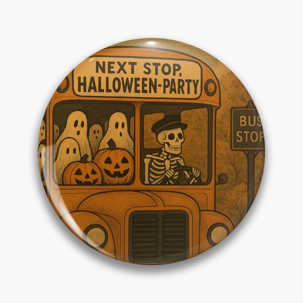 Item preview, "Attention, Please - Next Stop Is Halloween Fun" designed and sold by iamdesigns14.