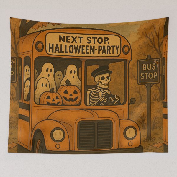 Item preview, "Attention, Please - Next Stop Is Halloween Fun" designed and sold by iamdesigns14.