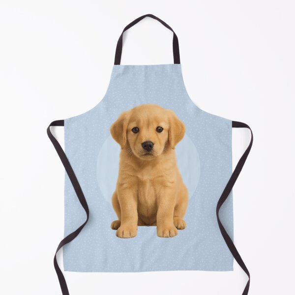 Item preview, Golden Lab Puppy on Ditsy Background - Baby Blue designed and sold by Clever Cookie.