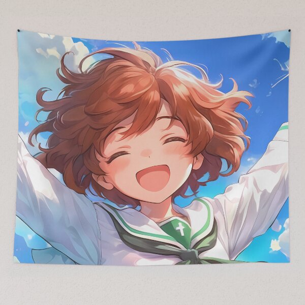 Item preview, Yukari Akiyama Girls und Panzer Anime Cheerful Smile Pose designed and sold by 108Recordings.
