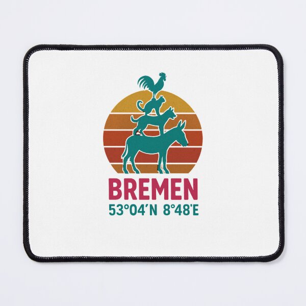 Item preview, “Bremen Town Musicians – Retro Sunset Design with Coordinates” designed and sold by Fies-und-Fein.
