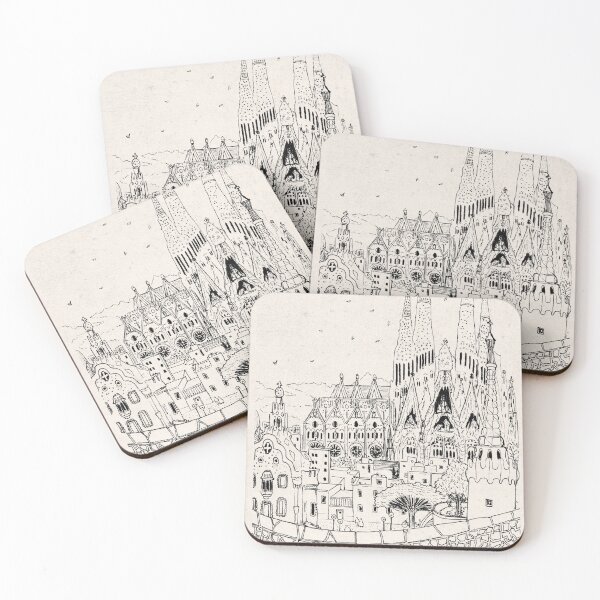 Item preview, Sagrada Familia Barcelona Sketch – Spain Travel Architecture Art designed and sold by Wall-Art-Sketch.