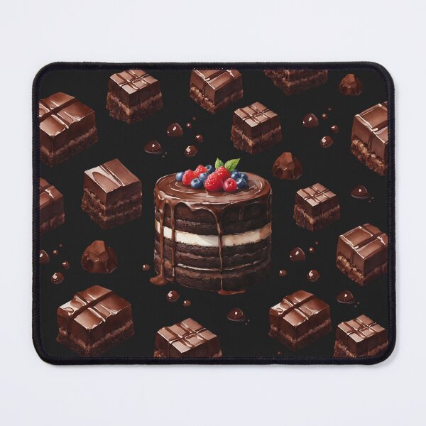 Item preview, Chocolate Cake and Chocolate Pieces Pattern designed and sold by UnhingedBird.