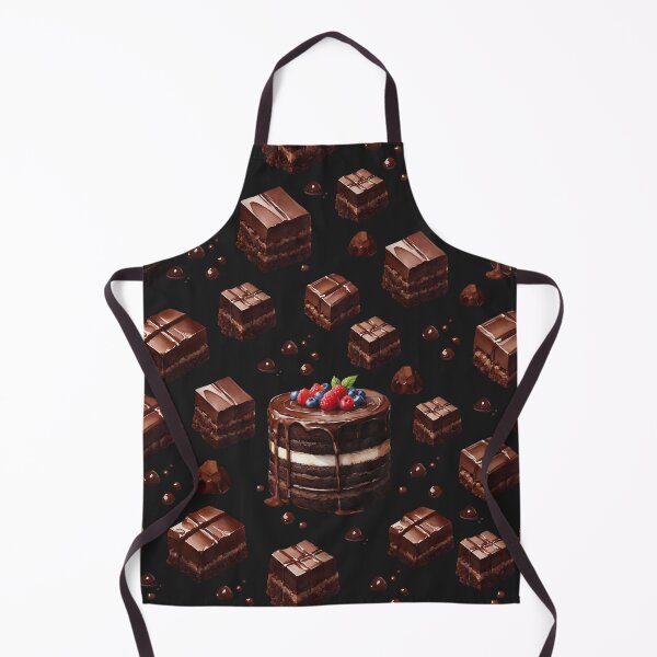 Item preview, Chocolate Cake and Chocolate Pieces Pattern designed and sold by UnhingedBird.