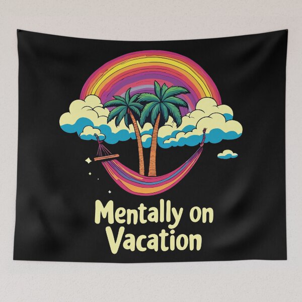 Item preview, Mentally on Vacation – Funny Summer Shirt designed and sold by NS-New-Standard.