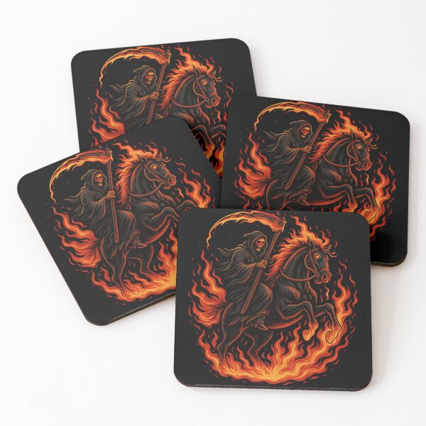 Item preview, Hellfire Reaper – Grim Rider of Flames designed and sold by DesignedAnyway.