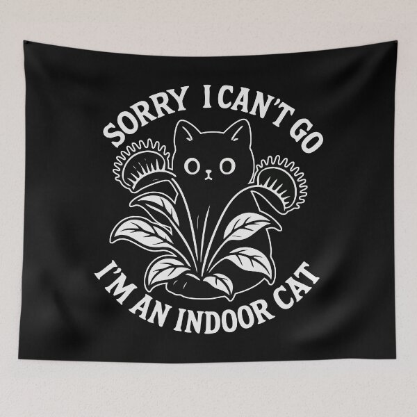 Item preview, Indoor Cat And Plant Dionaea Muscipula designed and sold by TomFrontierArt.