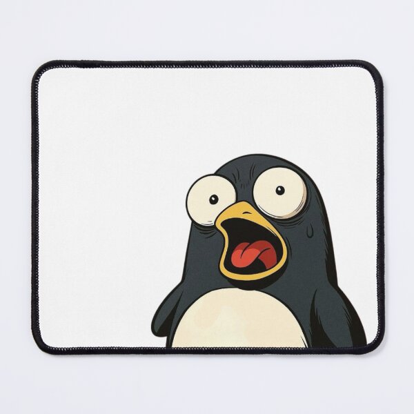 Item preview, A penguin looks scared and shocked designed and sold by kyokyyosei.