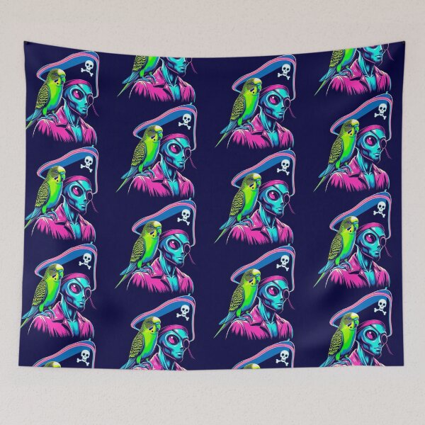 Item preview, pirate alien and parrot designed and sold by Dogandesighn.