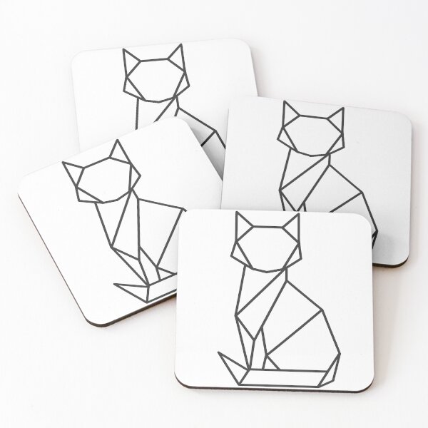 Item preview, Origami Cat Geometric Art designed and sold by haitrieuic96.