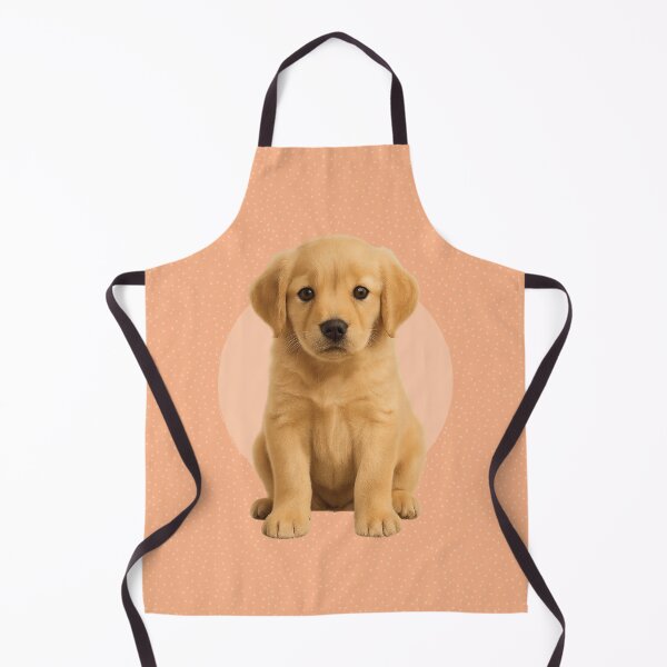 Item preview, Golden Lab Puppy on Ditsy Background - Peach designed and sold by Clever Cookie.