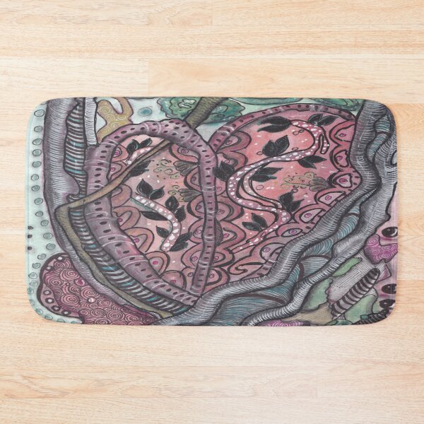 Item preview, Heart Beat - Abstract Botanical Watercolor & Ink Drawing | Organic Line Art designed and sold by ColorWander.