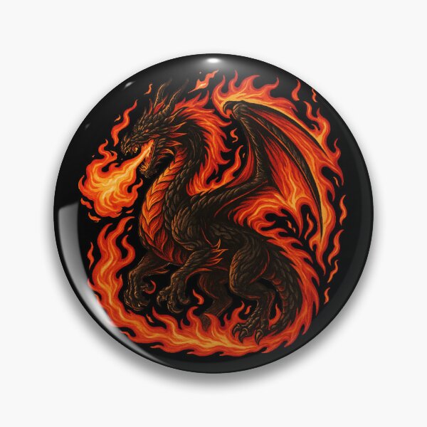 Item preview, Hellfire Dragon – Flaming Infernal Beast designed and sold by DesignedAnyway.