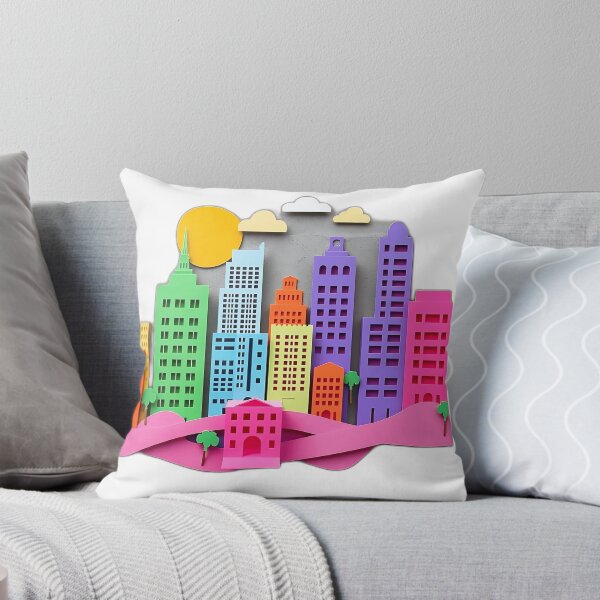 Item preview, Neon Paper Cityscape Cutout Art designed and sold by sharon1210.