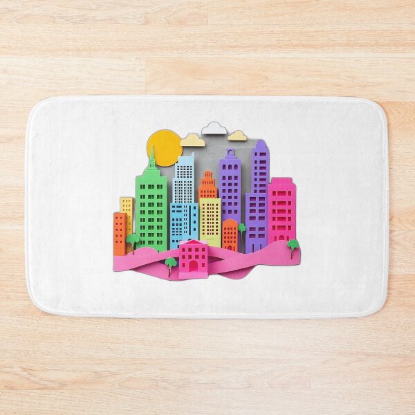 Item preview, Neon Paper Cityscape Cutout Art designed and sold by sharon1210.