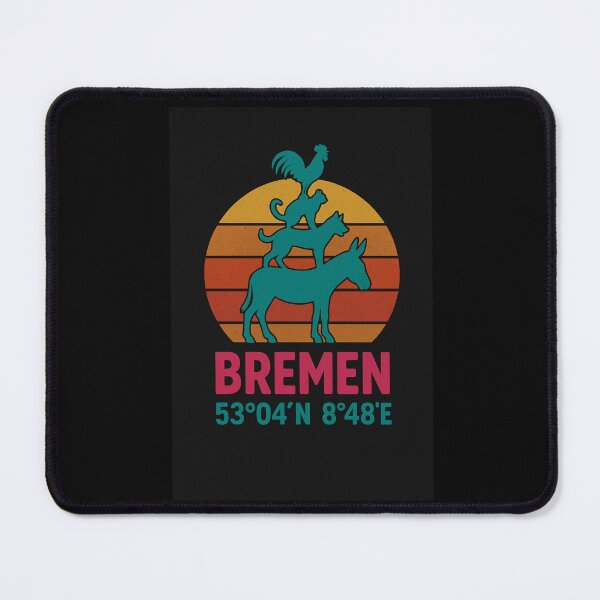 Item preview, “Bremen Town Musicians – Retro Sunset Design with Coordinates” designed and sold by Fies-und-Fein.