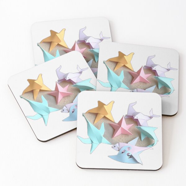 Item preview, Origami Sea Creatures with Pastel Waves designed and sold by sharon1210.