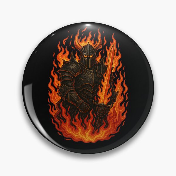 Item preview, Infernal Knight – Dark Warrior of Flames designed and sold by DesignedAnyway.