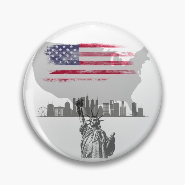 Item preview, Liberty & Skyline – America in Unity | US Map Flag Design designed and sold by LeoCreazyShop.