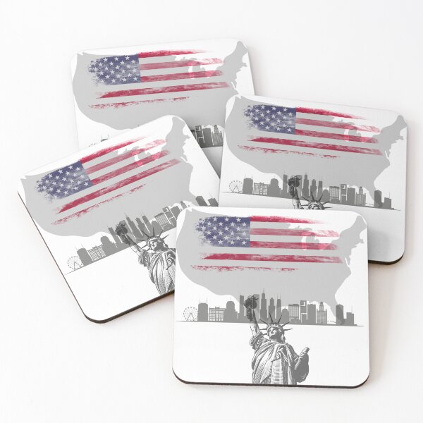 Item preview, Liberty & Skyline – America in Unity | US Map Flag Design designed and sold by LeoCreazyShop.