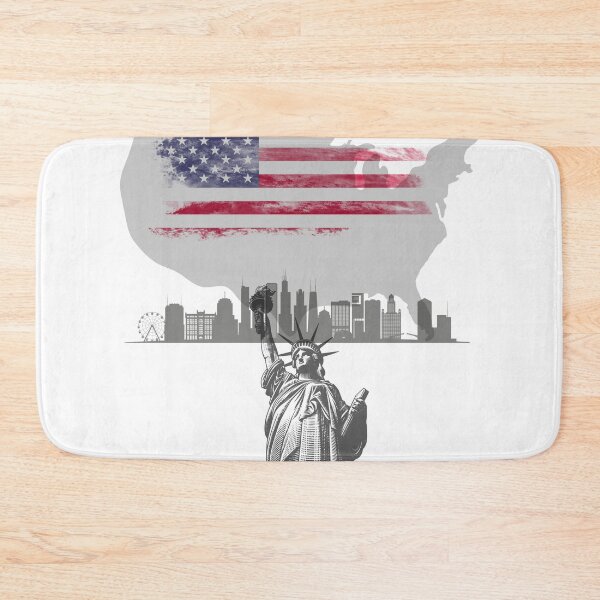 Item preview, Liberty & Skyline – America in Unity | US Map Flag Design designed and sold by LeoCreazyShop.