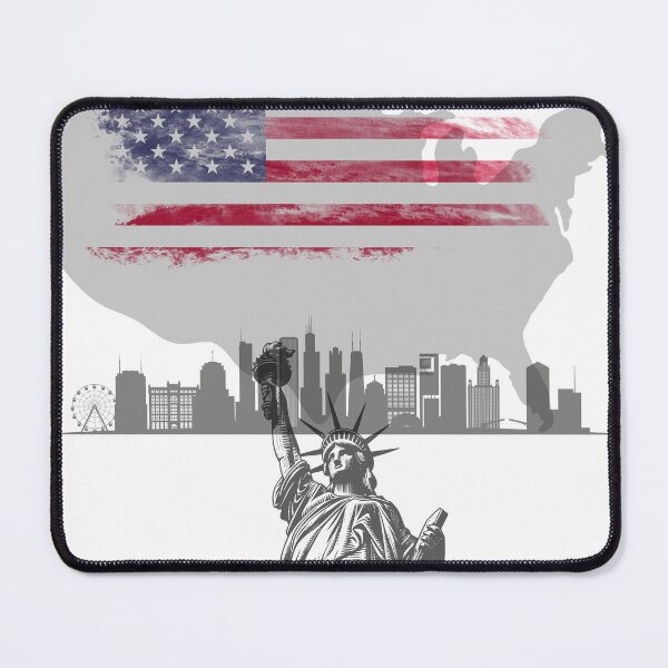 Item preview, Liberty & Skyline – America in Unity | US Map Flag Design designed and sold by LeoCreazyShop.