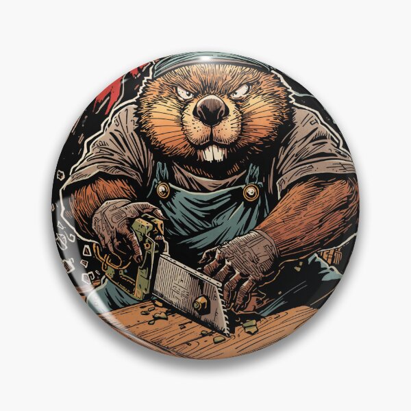 Item preview, Carpenter Beaver T-Shirt – Fierce DIY & Woodworking Streetwear designed and sold by DamFineDesigns.