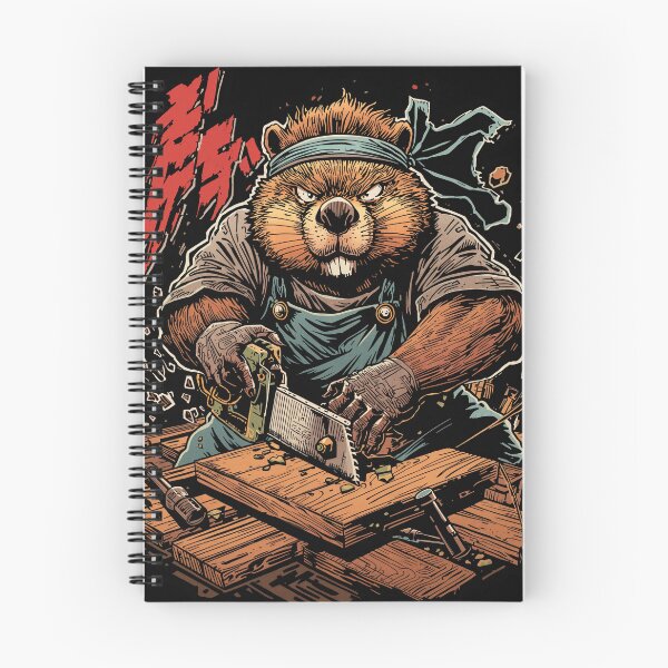 Item preview, Carpenter Beaver T-Shirt – Fierce DIY & Woodworking Streetwear designed and sold by DamFineDesigns.