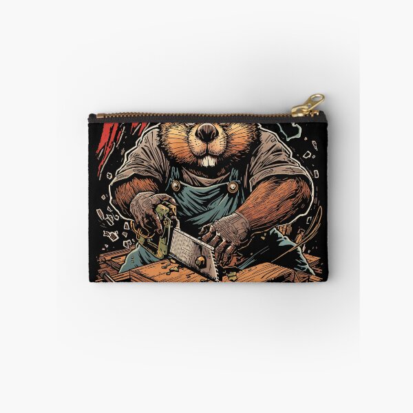 Item preview, Carpenter Beaver T-Shirt – Fierce DIY & Woodworking Streetwear designed and sold by DamFineDesigns.