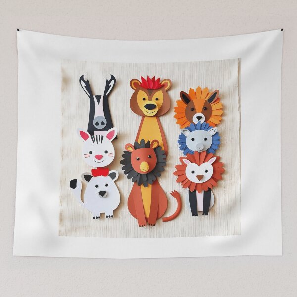 Item preview, Colorful Handmade Paper Wild Animals designed and sold by sharon1210.