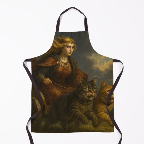 Item preview, Freyja and the Cat Chariot Crossing designed and sold by Woven-myth.
