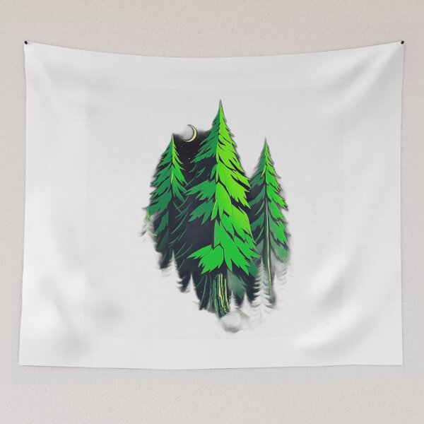 Item preview, 1980s Sci-Fi Geometric Forest designed and sold by sharon1210.