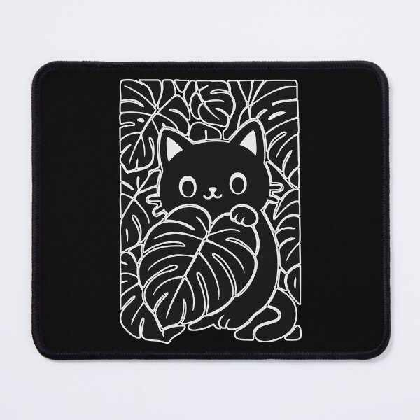 Item preview, Cat And Plant Monstera Deliciosa designed and sold by TomFrontierArt.