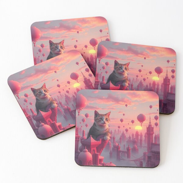 Item preview, Cat in Floating Cityscape designed and sold by sharon1210.