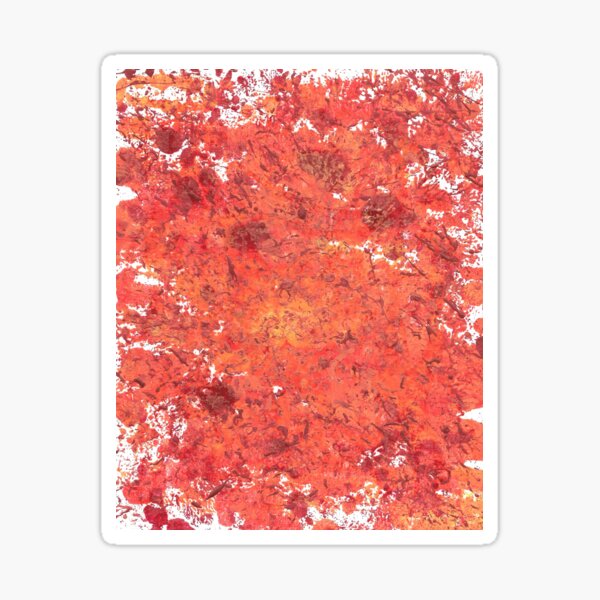 Abstract Orange Painting Original Art Sticker