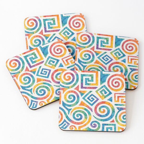 Item preview, Rainbow Spiral and Geometric Watercolor Pattern designed and sold by optimusprime39.