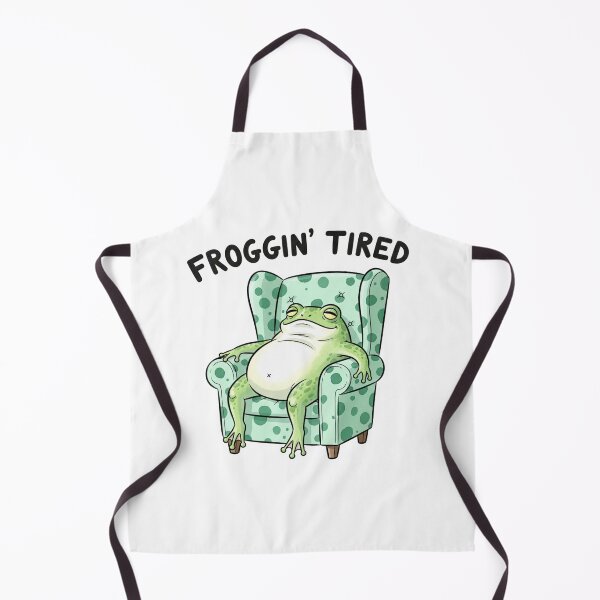 Item preview,  Frog, exhausted, lazy, Funnyfits70, retro, vintage, meme, funny, humor designed and sold by FunnyFits70.