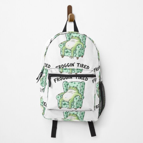 Item preview,  Frog, exhausted, lazy, Funnyfits70, retro, vintage, meme, funny, humor designed and sold by FunnyFits70.