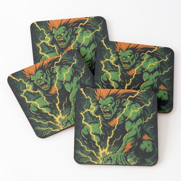 Item preview, Blanka Street Fighter Retro Arcade Fighter Art designed and sold by Retr0Tshirts.