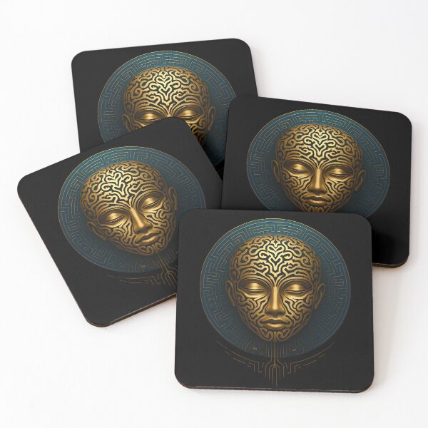 Item preview, Golden Labyrinth Mask - Mystical Geometry designed and sold by Roohoo231.