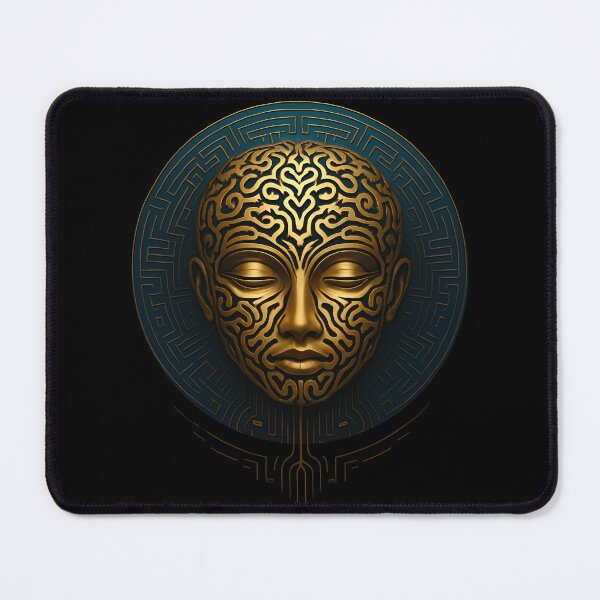 Item preview, Golden Labyrinth Mask - Mystical Geometry designed and sold by Roohoo231.