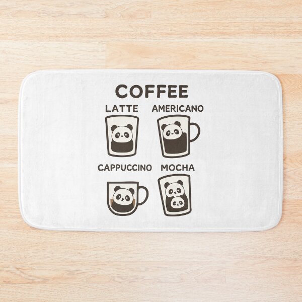 Item preview, Cute Panda Coffee Cups Illustration – Latte Americano Cappuccino Mocha designed and sold by graphicnew.