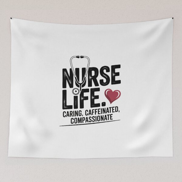 Item preview, Nurse Life Caring Caffeinated Compassionate designed and sold by Enea Kelo.