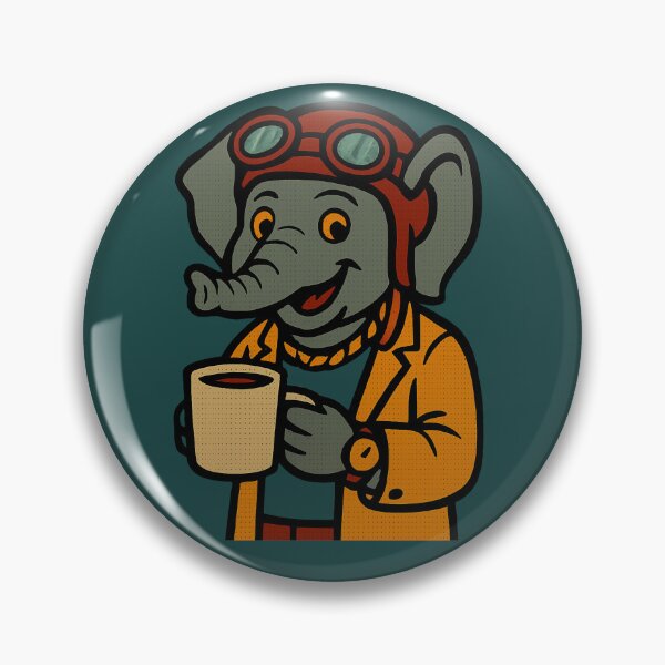 Item preview, : Stylish Coffee Elephant   Éléphant Stylé Café designed and sold by Drawingshirts.