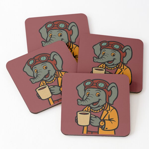 Item preview, : Stylish Coffee Elephant   Éléphant Stylé Café designed and sold by Drawingshirts.