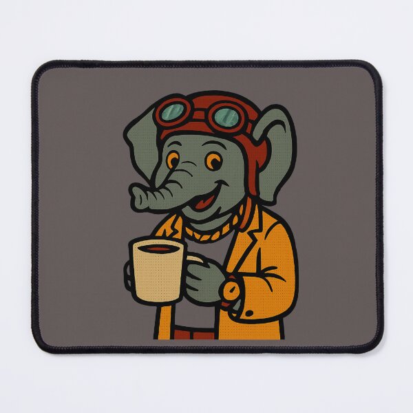 Item preview, : Stylish Coffee Elephant Éléphant Stylé Café designed and sold by Drawingshirts.