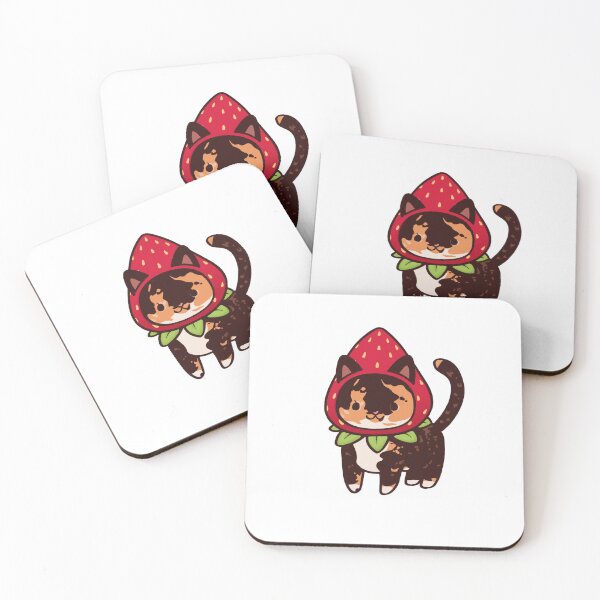 Item preview, Strawberry Biscuit Cat! designed and sold by cultofbiscuit.